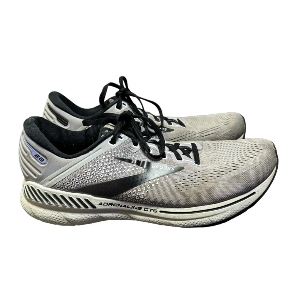 BROOKS Adrenaline 22 GTS Running Shoes Alloy Grey Black Size 11.5